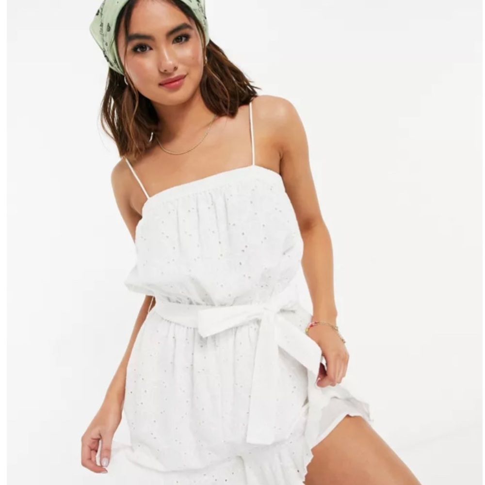 ASOS White Strapless Romper